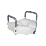 2-in-1 Locking Raised Toilet Seat with Tool-free Removable Arms