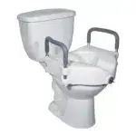 2-in-1 Locking Raised Toilet Seat with Tool-free Removable Arms - Image 2