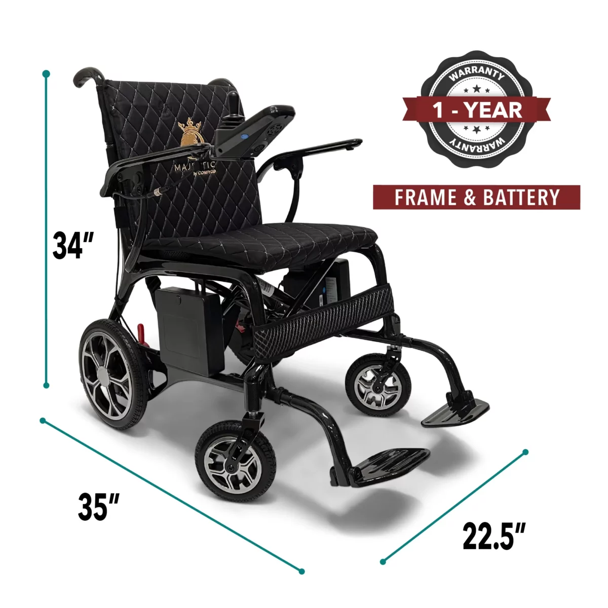 Phoenix ComfyGO Carbon Fiber Folding Power Wheelchair - Image 9