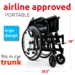 X-1 ComfyGO Lightweight Manual Wheelchair - Image 19