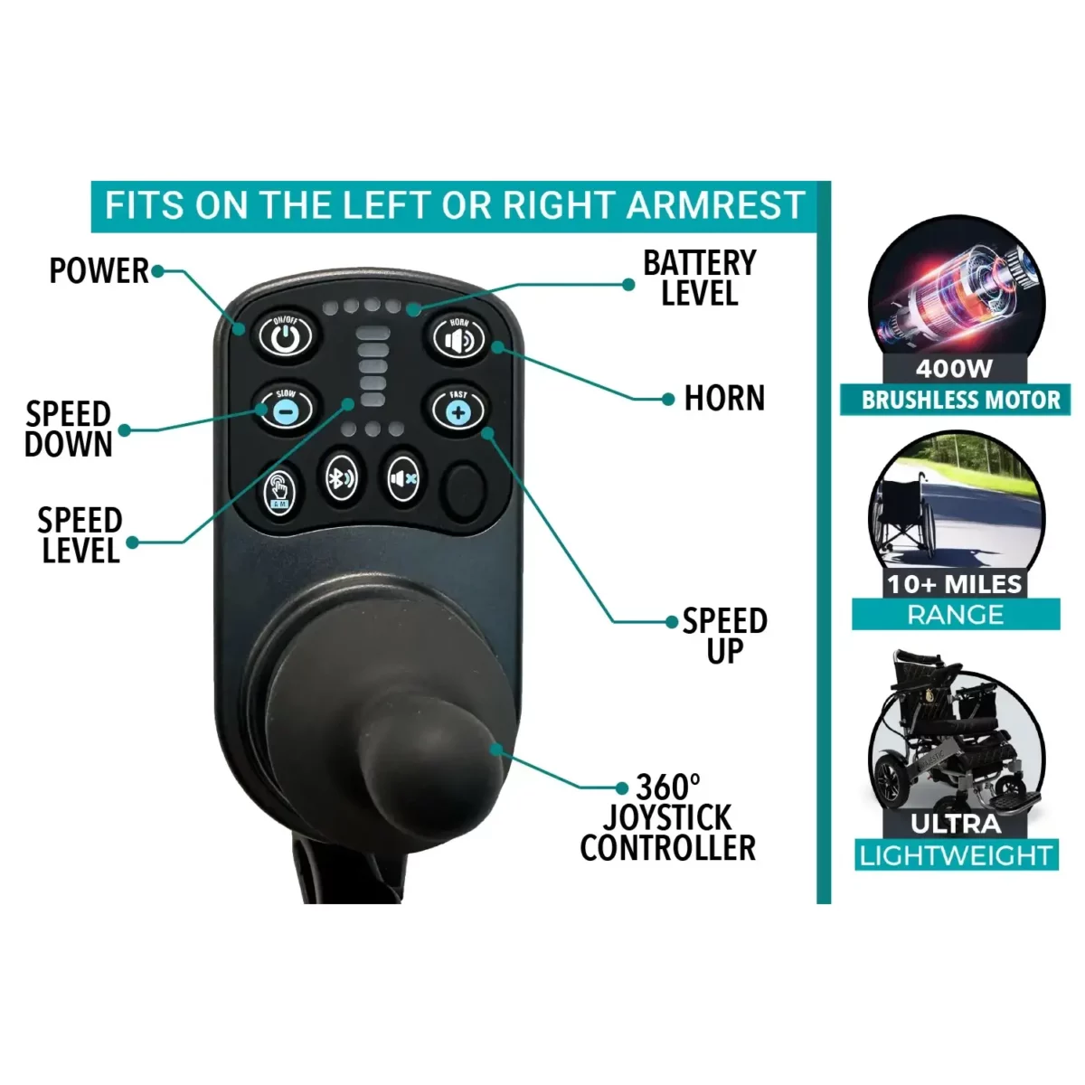 X-Lite ComfyGO Ultra Lightweight Foldable Electric Wheelchair - Image 12