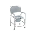 Aluminum Shower Chair and Commode with Casters