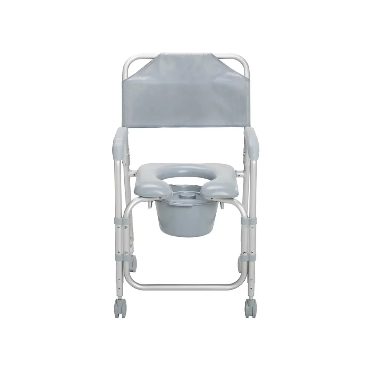 Aluminum Shower Chair and Commode with Casters - Image 2
