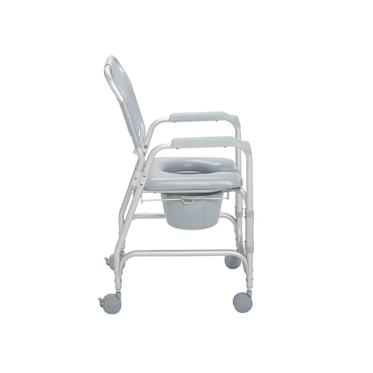 Aluminum Shower Chair and Commode with Casters - Image 4