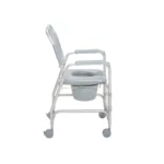 Aluminum Shower Chair and Commode with Casters - Image 4