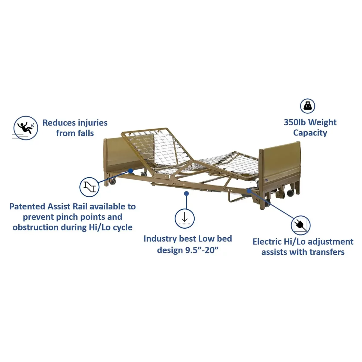 Invacare Full-Electric Low Homecare Bed - Image 7