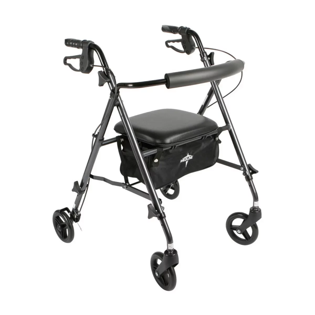Medline Superlight Aluminum Rollator with 6" Wheels - Image 3