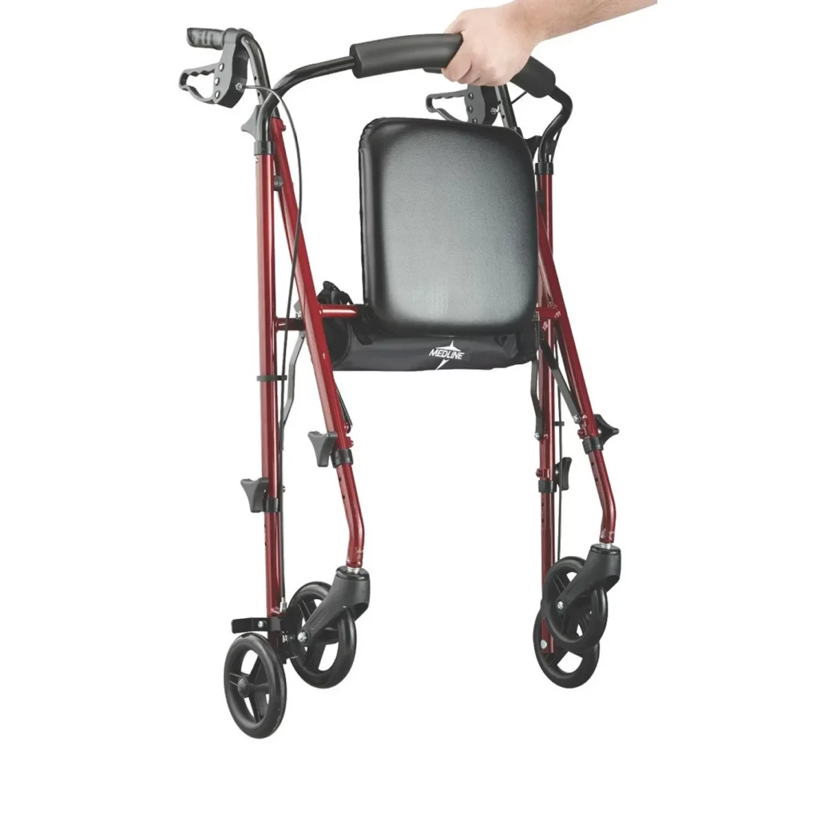 Medline Superlight Aluminum Rollator with 6" Wheels - Image 4