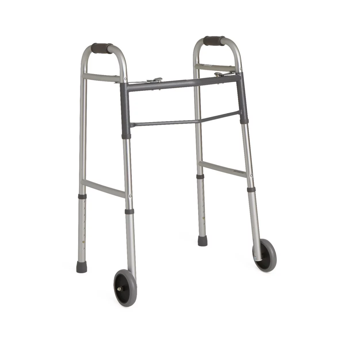 Guardian Two-Button Folding Walkers with 5" Wheels - Image 1