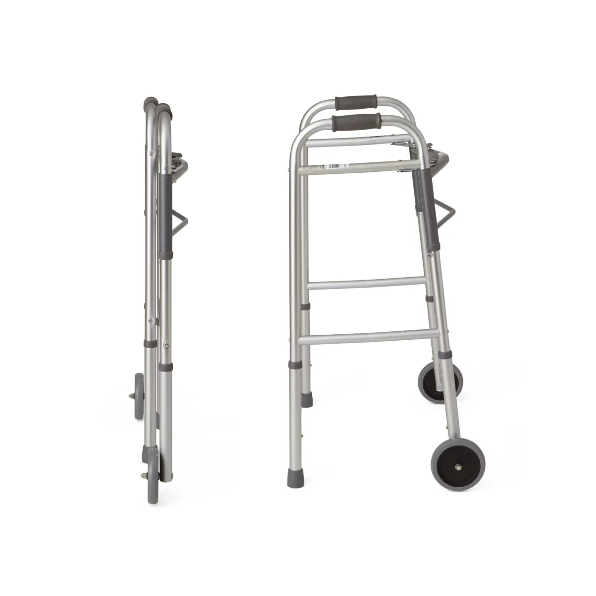 Guardian Two-Button Folding Walkers with 5" Wheels - Image 3