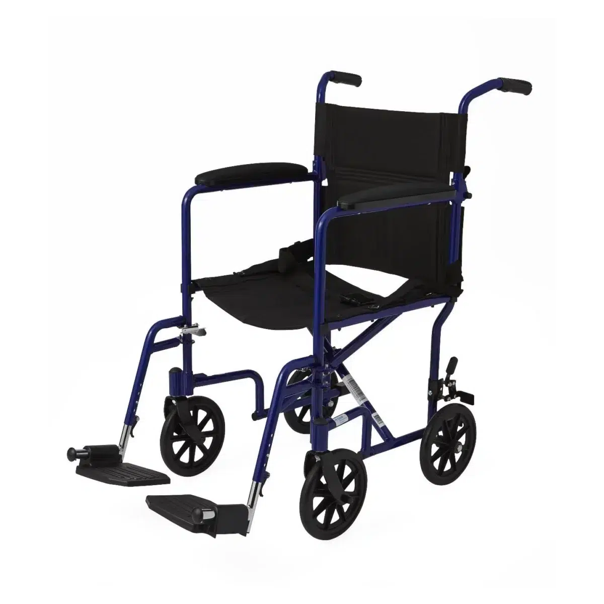 Medline Aluminum Transport Chair with 8" Wheels - Image 1