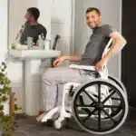 Etac Clean 24" Self Propelled Shower Commode Chair - Image 3