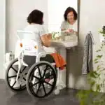 Etac Clean 24" Self Propelled Shower Commode Chair - Image 4