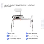 Eagle Health Swivel Sliding Transfer Bench with Cut-Out - Image 7