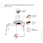 Eagle Health Swivel Sliding Transfer Bench with Cut-Out - Image 9