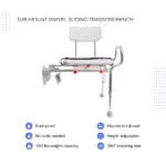 Eagle Health Tub-Mount Swivel Sliding Transfer Bench - Image 5