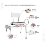Eagle Health Tub-Mount Swivel Sliding Transfer Bench - Image 9