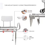 Eagle Health Tub-Mount Swivel Sliding Transfer Bench - Image 10
