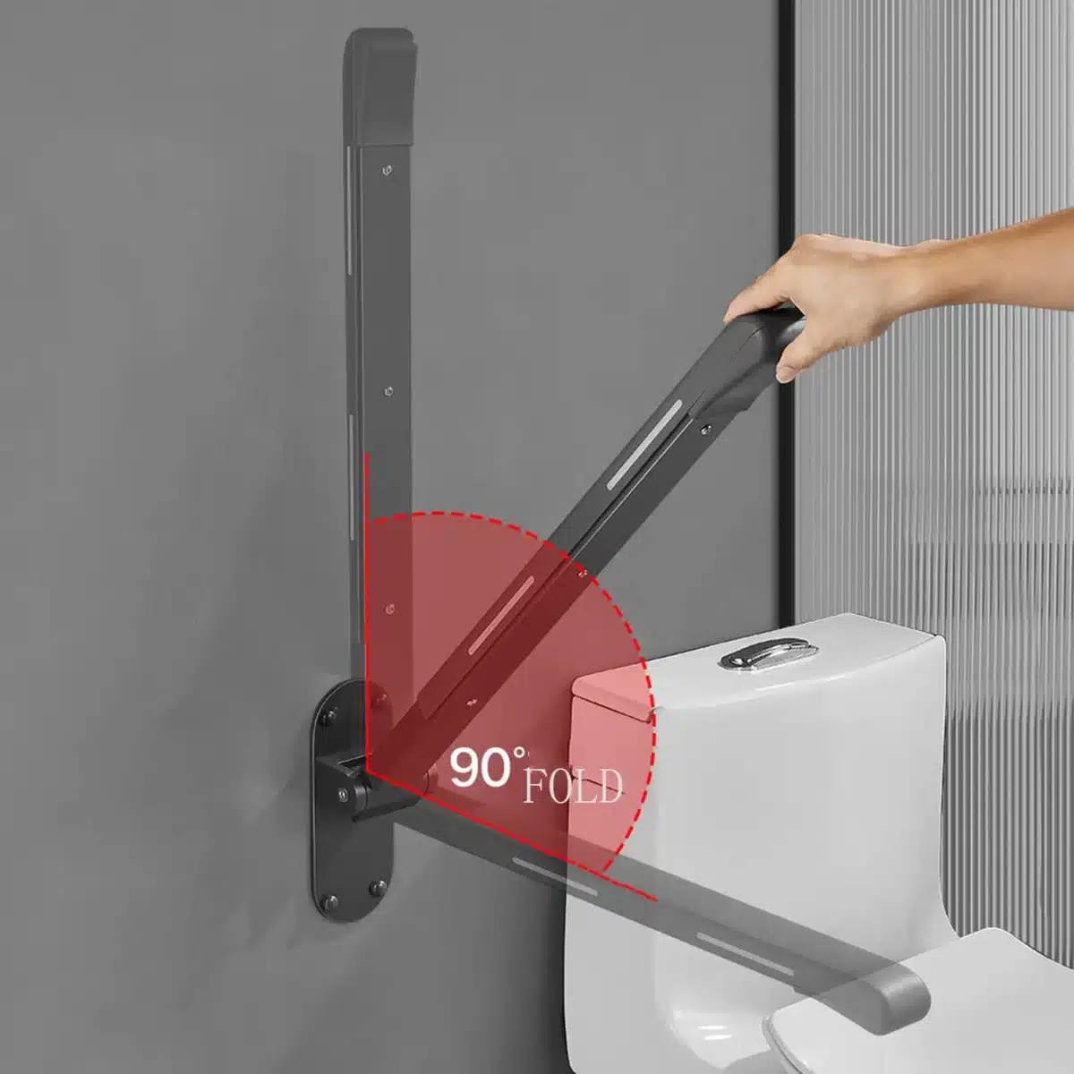 Flip-Up Bathroom Grab Bar - Image 3