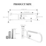 Flip-Up Toilet Grab Bar with Paper Holder - Image 5